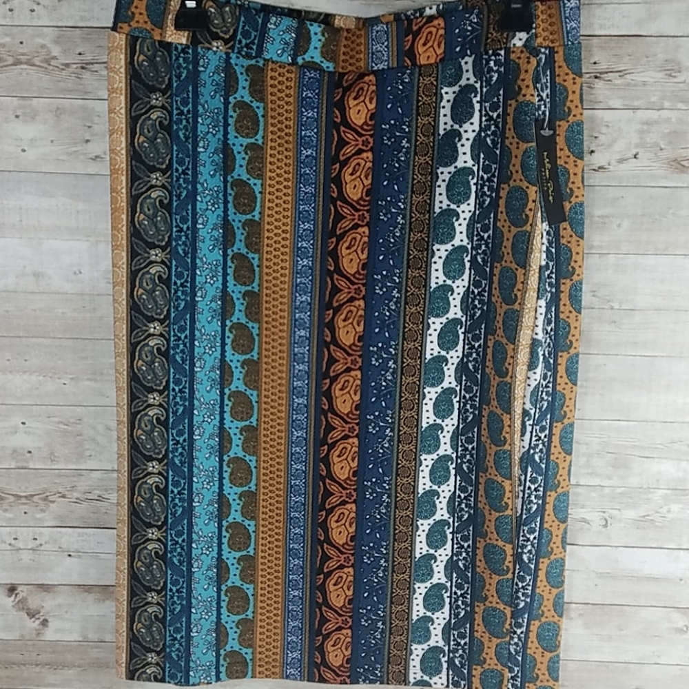 Melissa Page, Multicolor pencil skirt, Sz PM